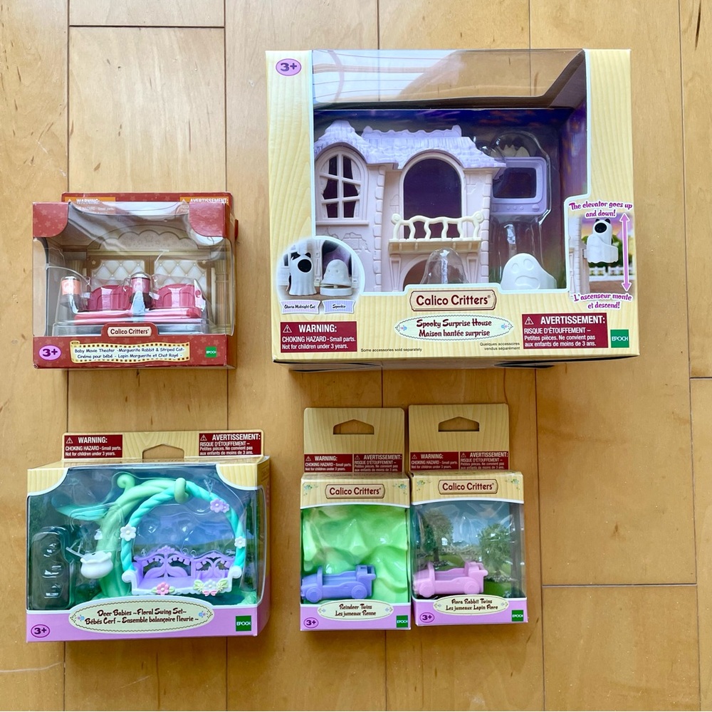 Calico Critters Accessories Dioramas Set of 5